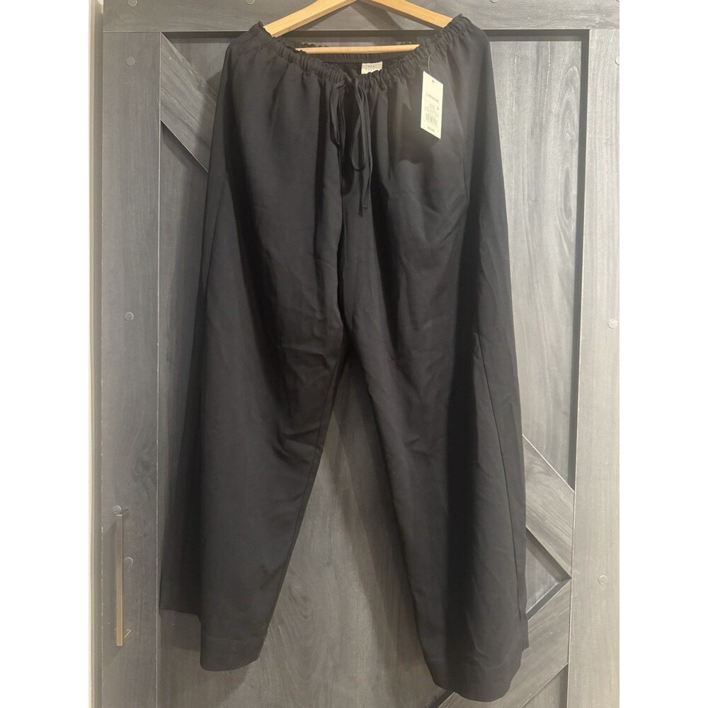A New Day Women’s Black Pull-On Pants Elastic Waist Solid Size L Regular